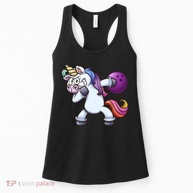 Dabbing Unicorn Bowling  Women's Tank Top