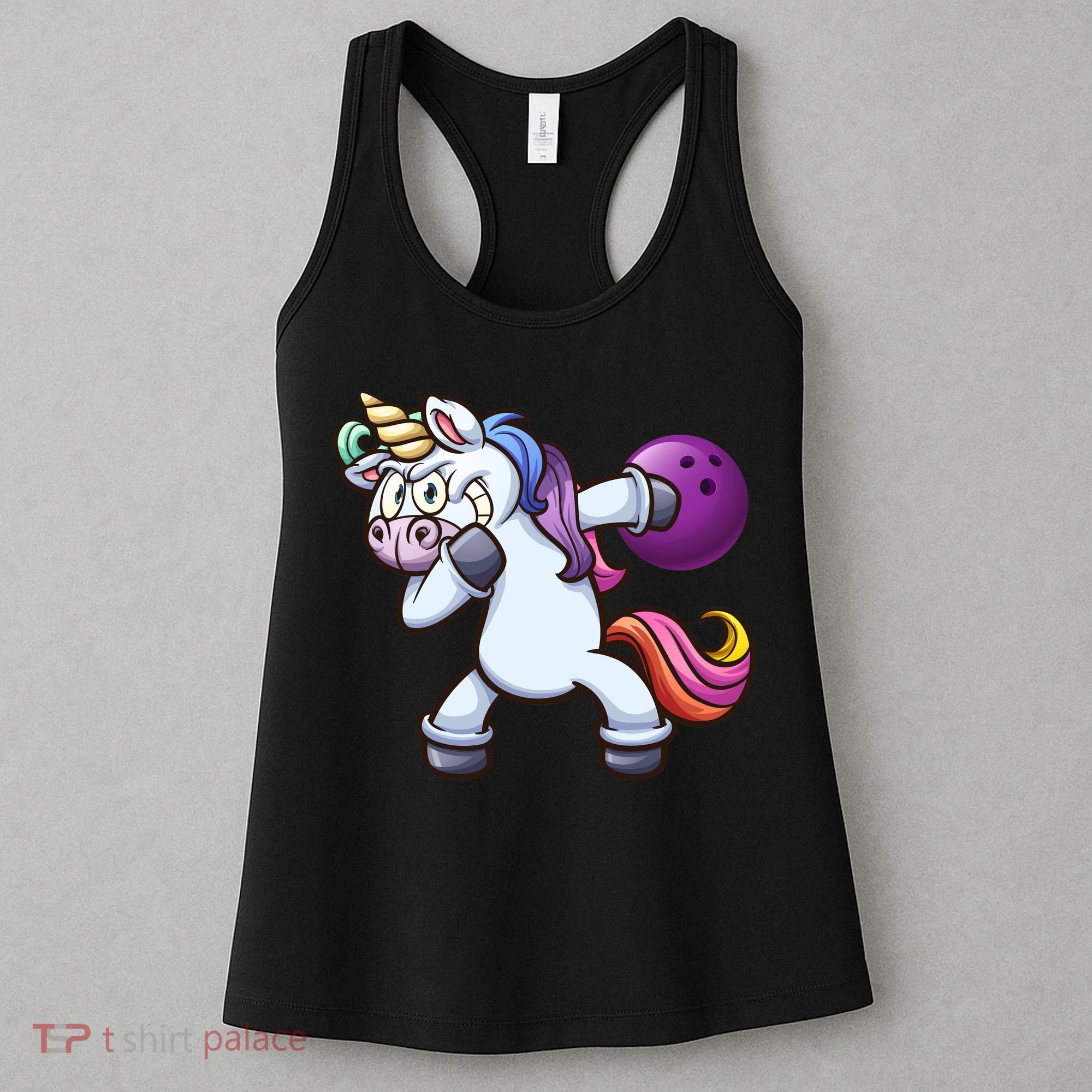 Dabbing Unicorn Bowling  Women's Tank Top