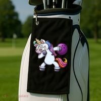 Dabbing Unicorn Bowling  Golf Towel thumb 2