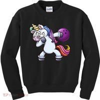 Dabbing Unicorn Bowling  Kids Sweatshirt thumb 0