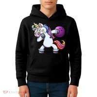 Dabbing Unicorn Bowling  Kids Hoodie thumb 4