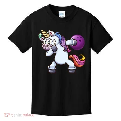 Dabbing Unicorn Bowling  Kids T-Shirt