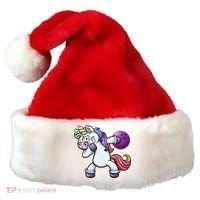 Dabbing Unicorn Bowling  Santa Hat thumb 0