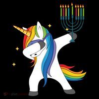 Dabbing Unicorn Hanukkah Backpack thumb 2