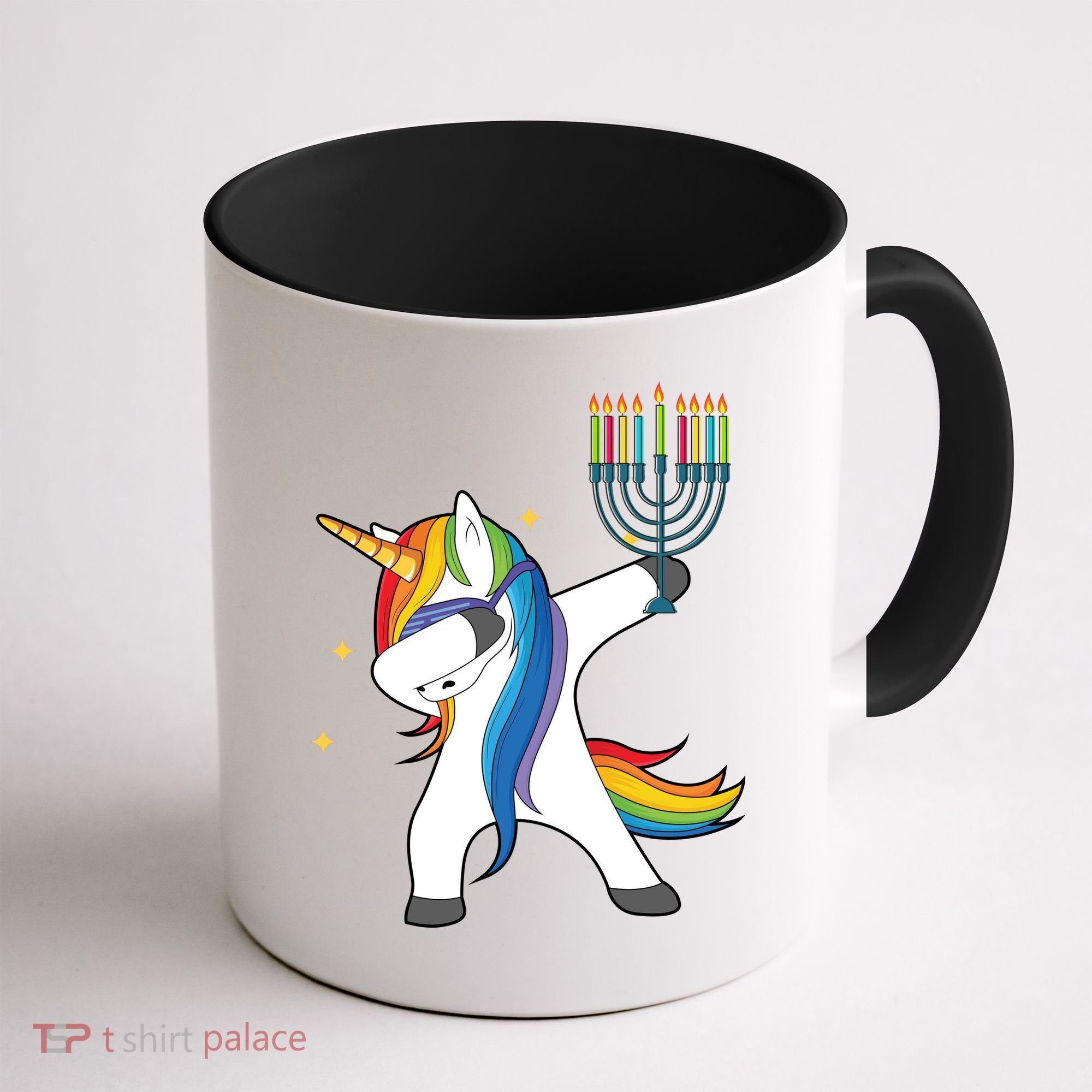 Dabbing Unicorn Hanukkah Coffee Mug