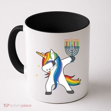 Dabbing Unicorn Hanukkah Coffee Mug