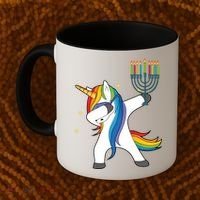 Dabbing Unicorn Hanukkah Coffee Mug thumb 2