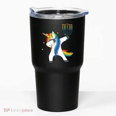 Dabbing Unicorn Hanukkah Tumbler