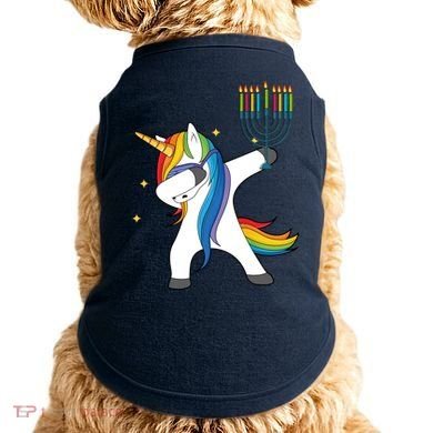 Dabbing Unicorn Hanukkah Doggie Tank