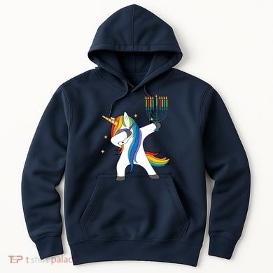 Dabbing Unicorn Hanukkah Hoodie