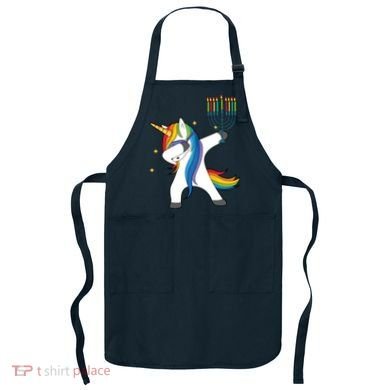 Dabbing Unicorn Hanukkah Apron