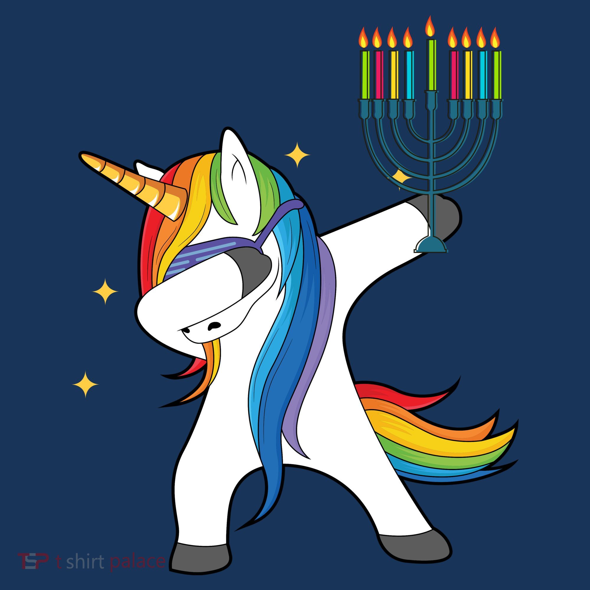 Dabbing Unicorn Hanukkah Beanie
