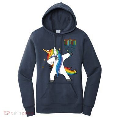 Dabbing Unicorn Hanukkah Women's Hoodie