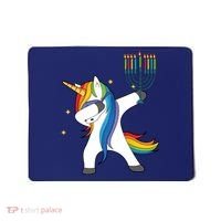 Dabbing Unicorn Hanukkah Mousepad thumb 0