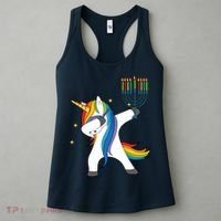 Dabbing Unicorn Hanukkah Women's Tank Top thumb 3