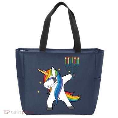 Dabbing Unicorn Hanukkah Tote Bag