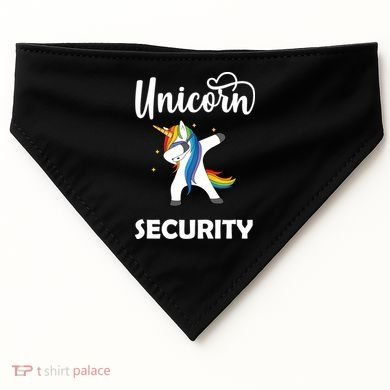 Dabbing Unicorn Security USA-Made Doggie Bandana