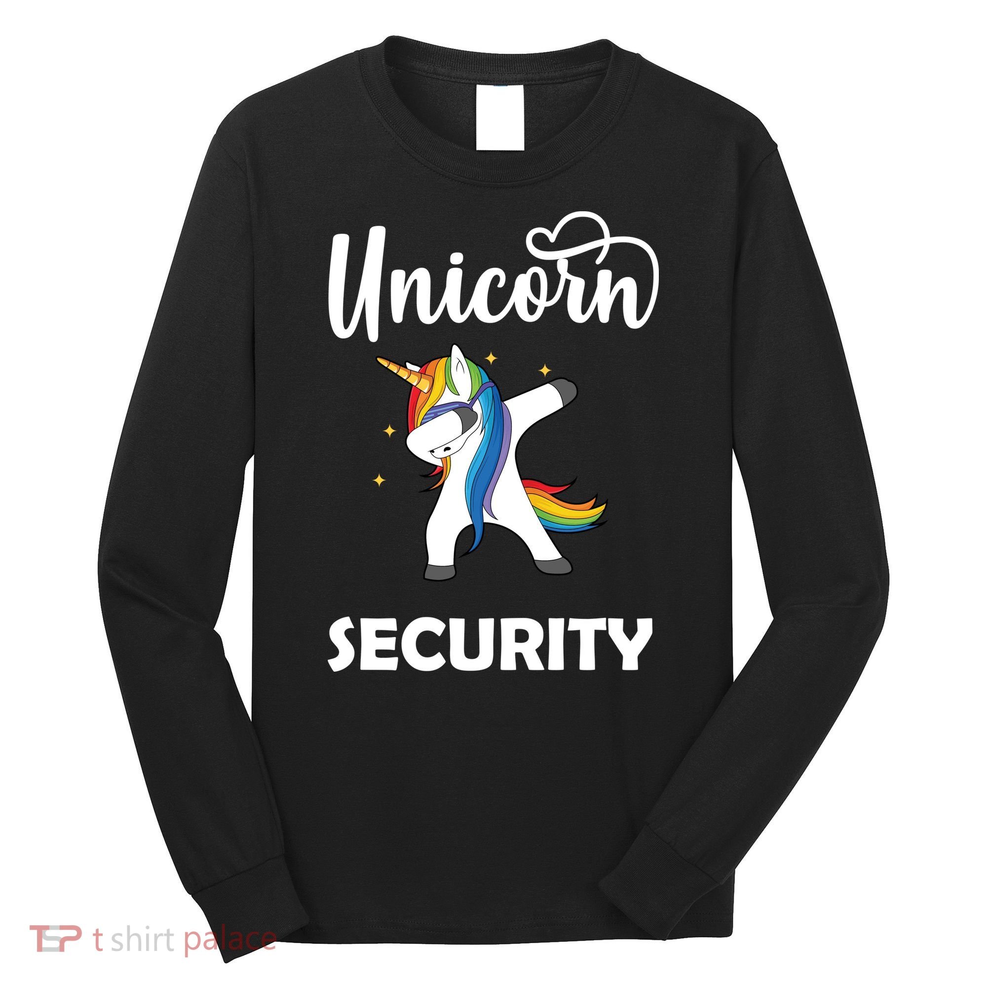 Dabbing Unicorn Security Long Sleeve Shirt
