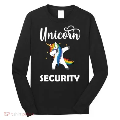 Dabbing Unicorn Security Long Sleeve Shirt