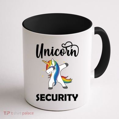 Dabbing Unicorn Security Coffee Mug back