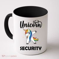 Dabbing Unicorn Security Coffee Mug thumb 0