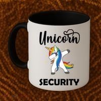 Dabbing Unicorn Security Coffee Mug thumb 2