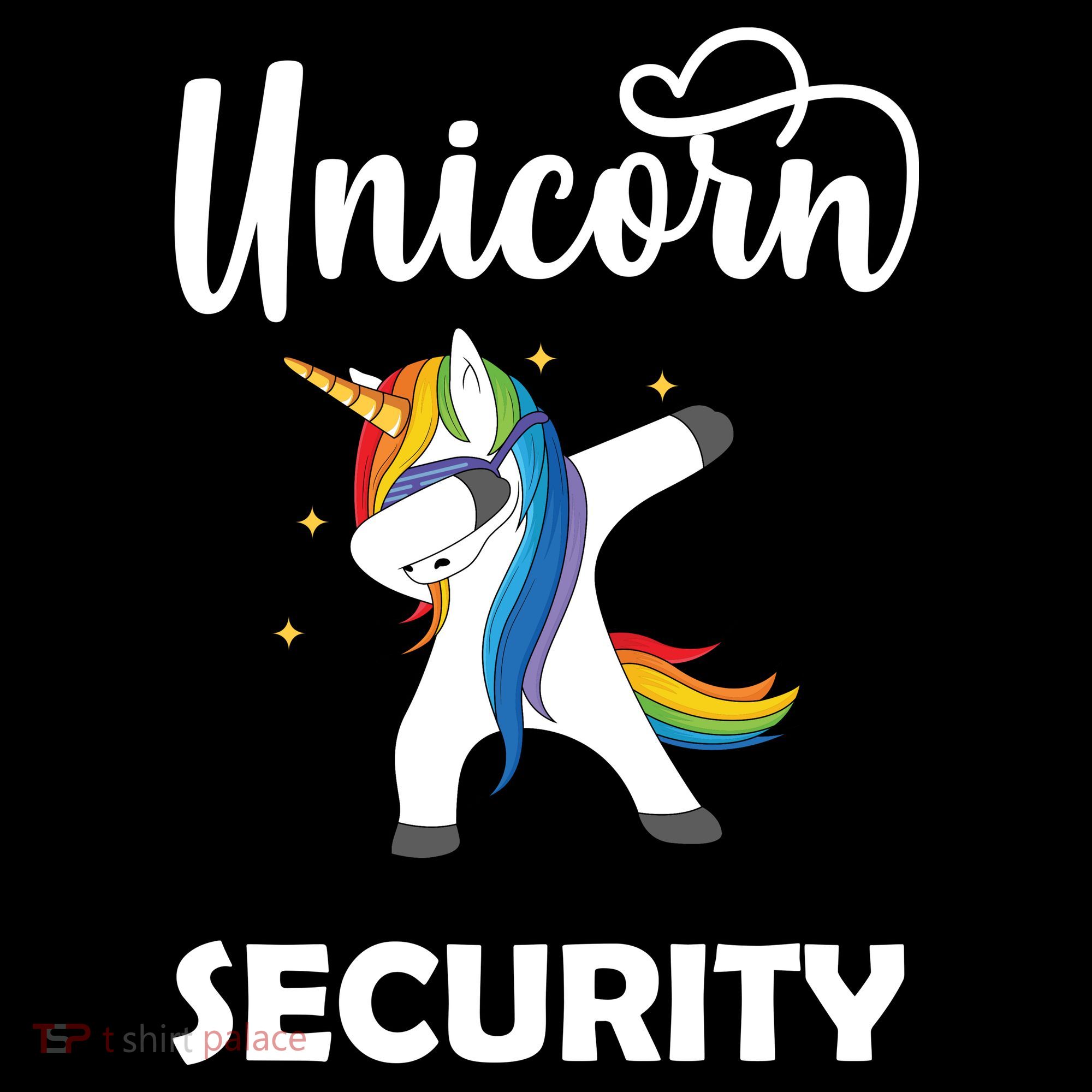 Dabbing Unicorn Security Polo