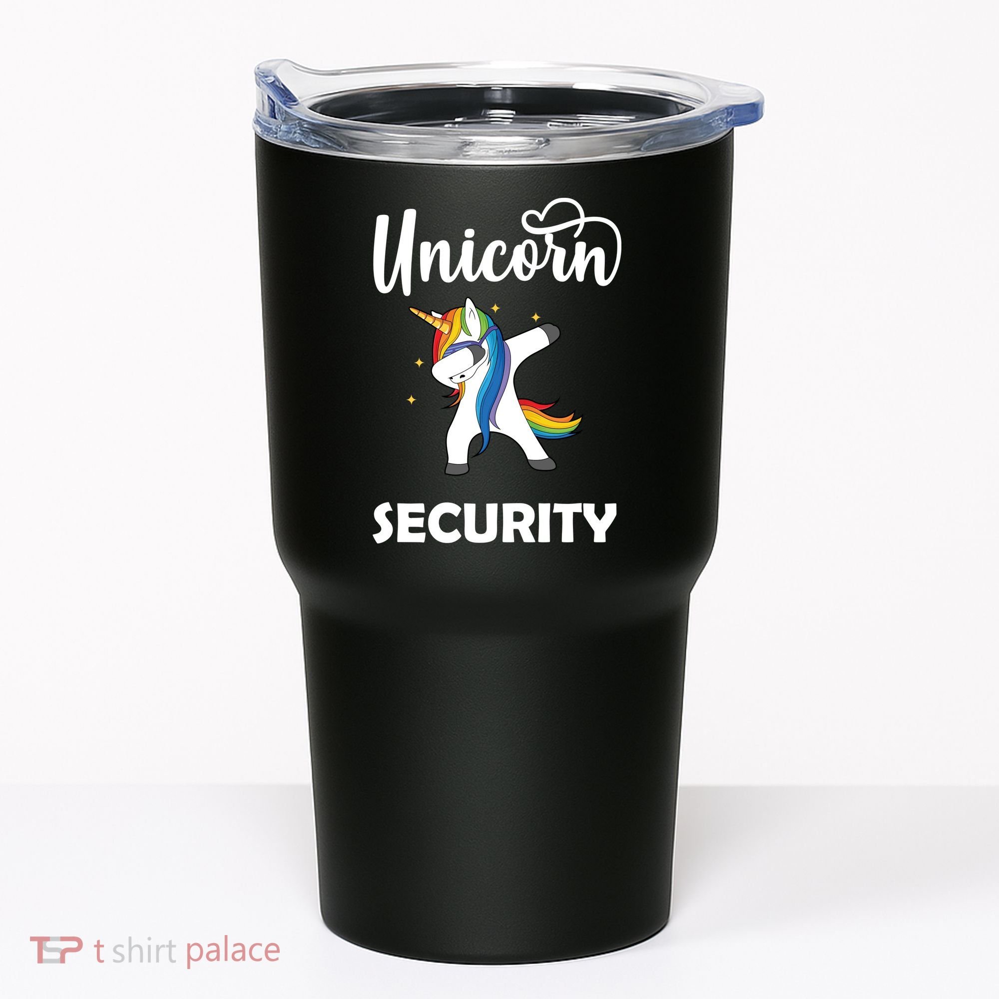 Dabbing Unicorn Security Tumbler