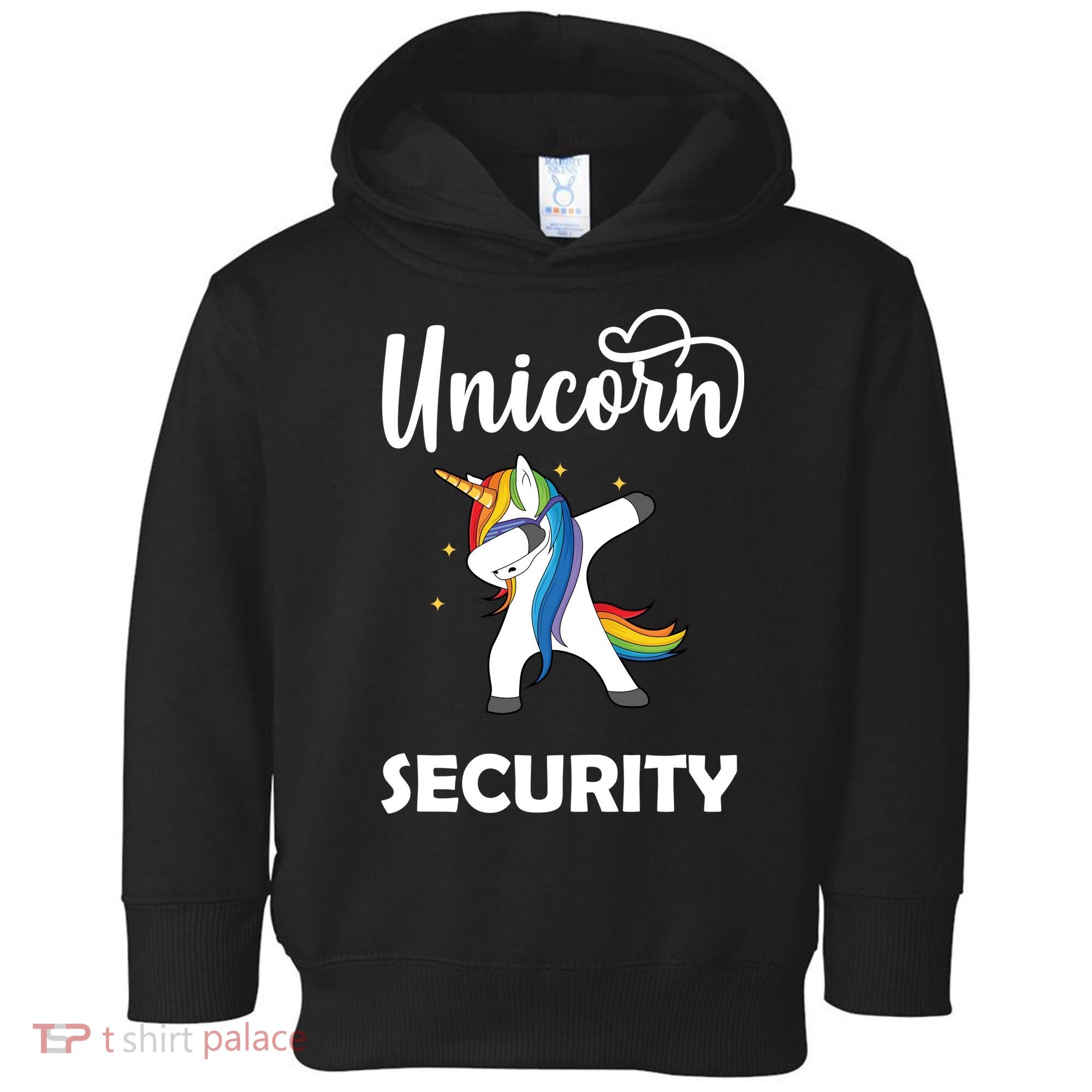 Dabbing Unicorn Security Toddler Hoodie