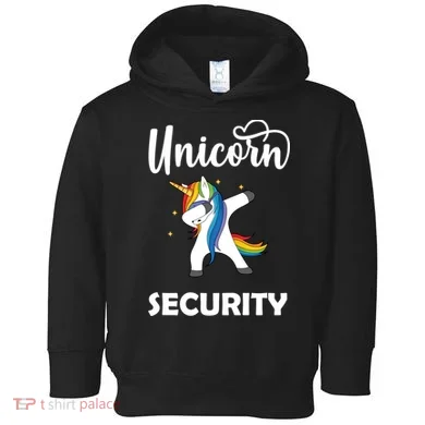 Dabbing Unicorn Security Toddler Hoodie