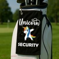 Dabbing Unicorn Security Golf Towel thumb 2