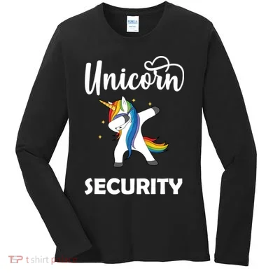 Dabbing Unicorn Security Women's Long Sleeve Shirt
