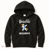 Dabbing Unicorn Security Kids Hoodie thumb 0