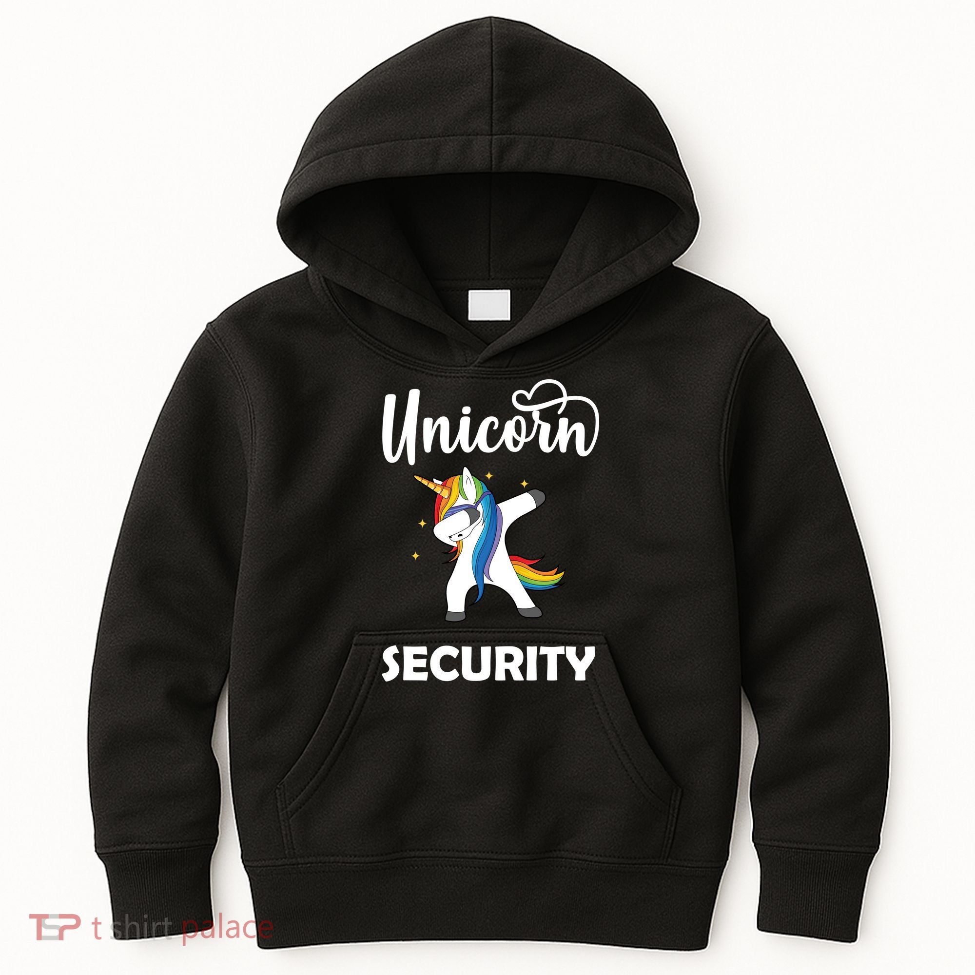 Dabbing Unicorn Security Kids Hoodie