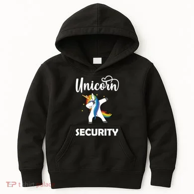 Dabbing Unicorn Security Kids Hoodie