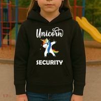 Dabbing Unicorn Security Kids Hoodie thumb 3