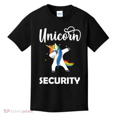 Dabbing Unicorn Security Kids T-Shirt