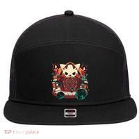 Dungeon And Cats Tabletop Gaming Role Player 7 Panel Mesh Trucker Snapback Hat thumb 0