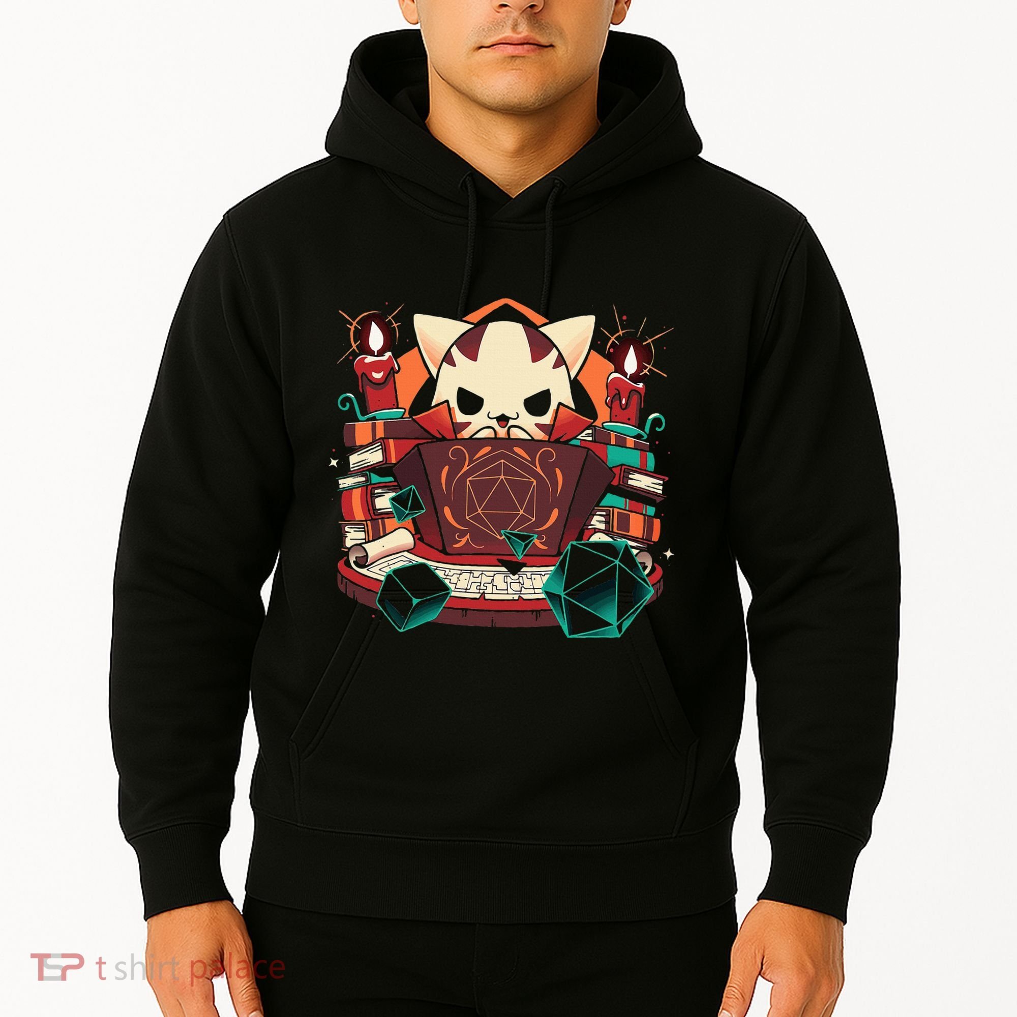 Dungeon And Cats Tabletop Gaming Role Player Hoodie