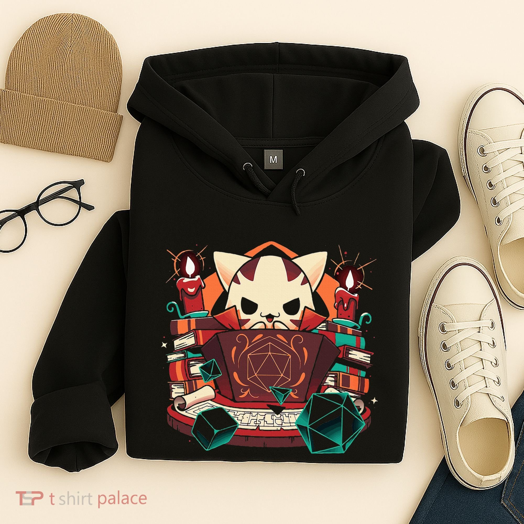 Dungeon And Cats Tabletop Gaming Role Player Hoodie