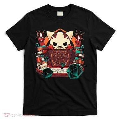 Dungeon And Cats Tabletop Gaming Role Player T-Shirt