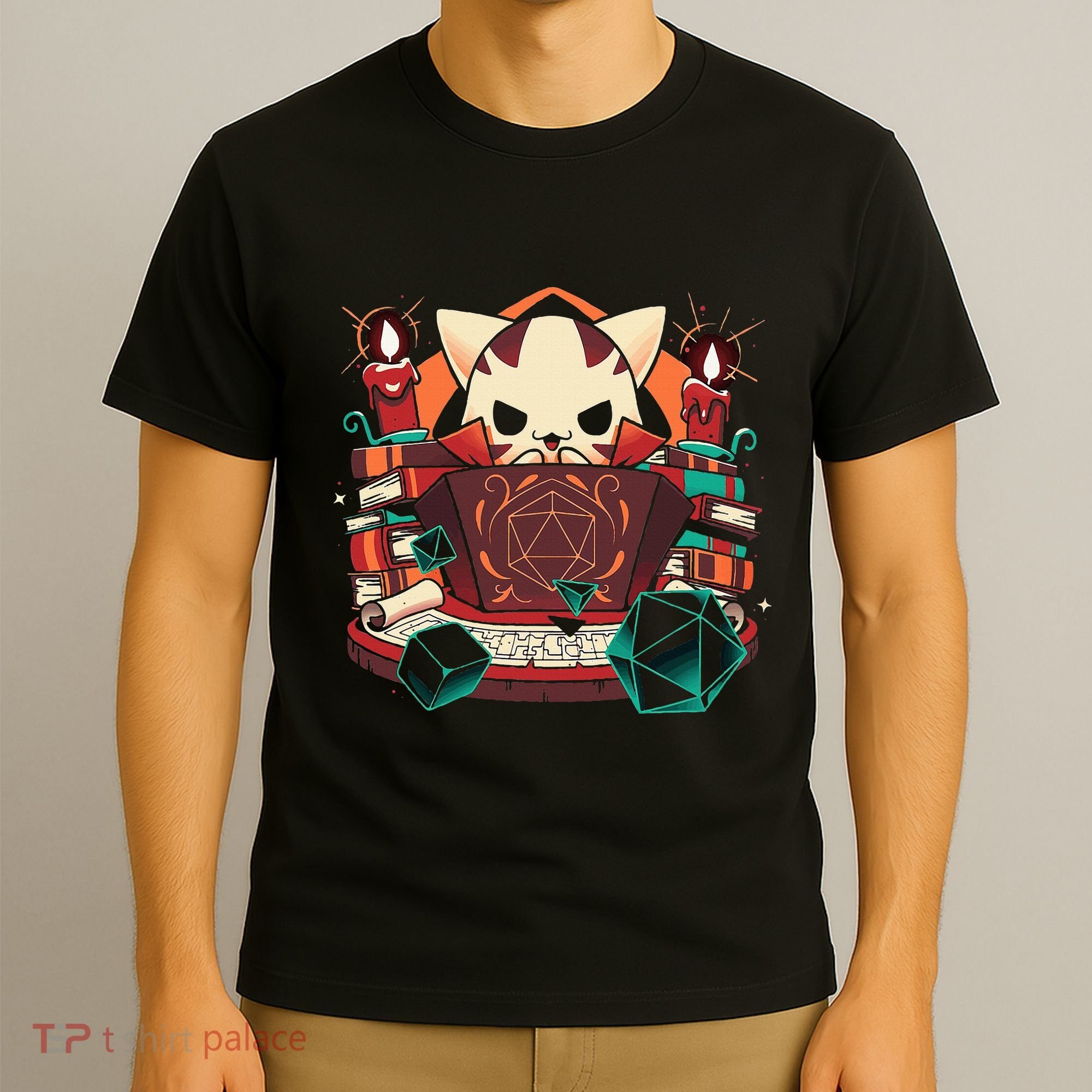 Dungeon And Cats Tabletop Gaming Role Player T-Shirt
