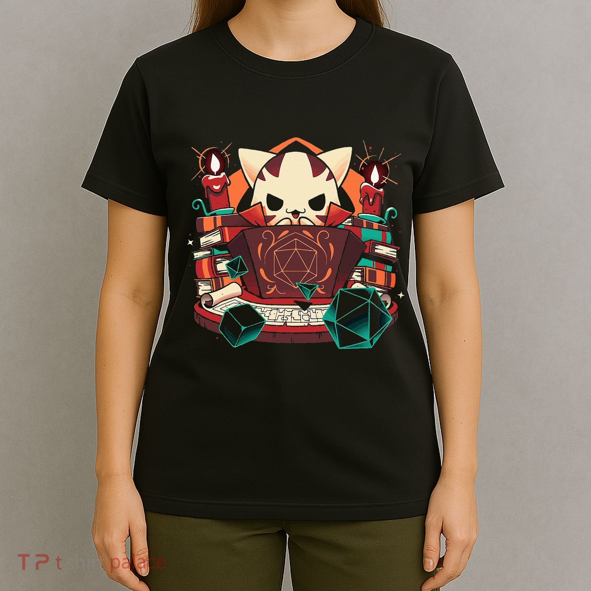 Dungeon And Cats Tabletop Gaming Role Player T-Shirt