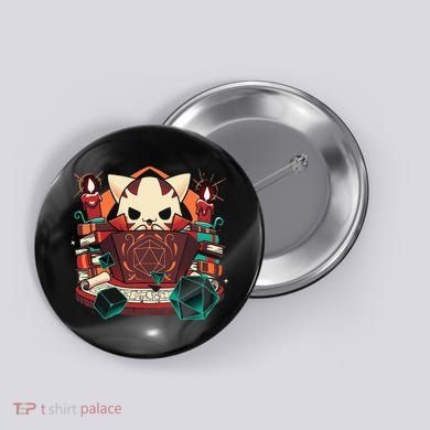 Dungeon And Cats Tabletop Gaming Role Player Button