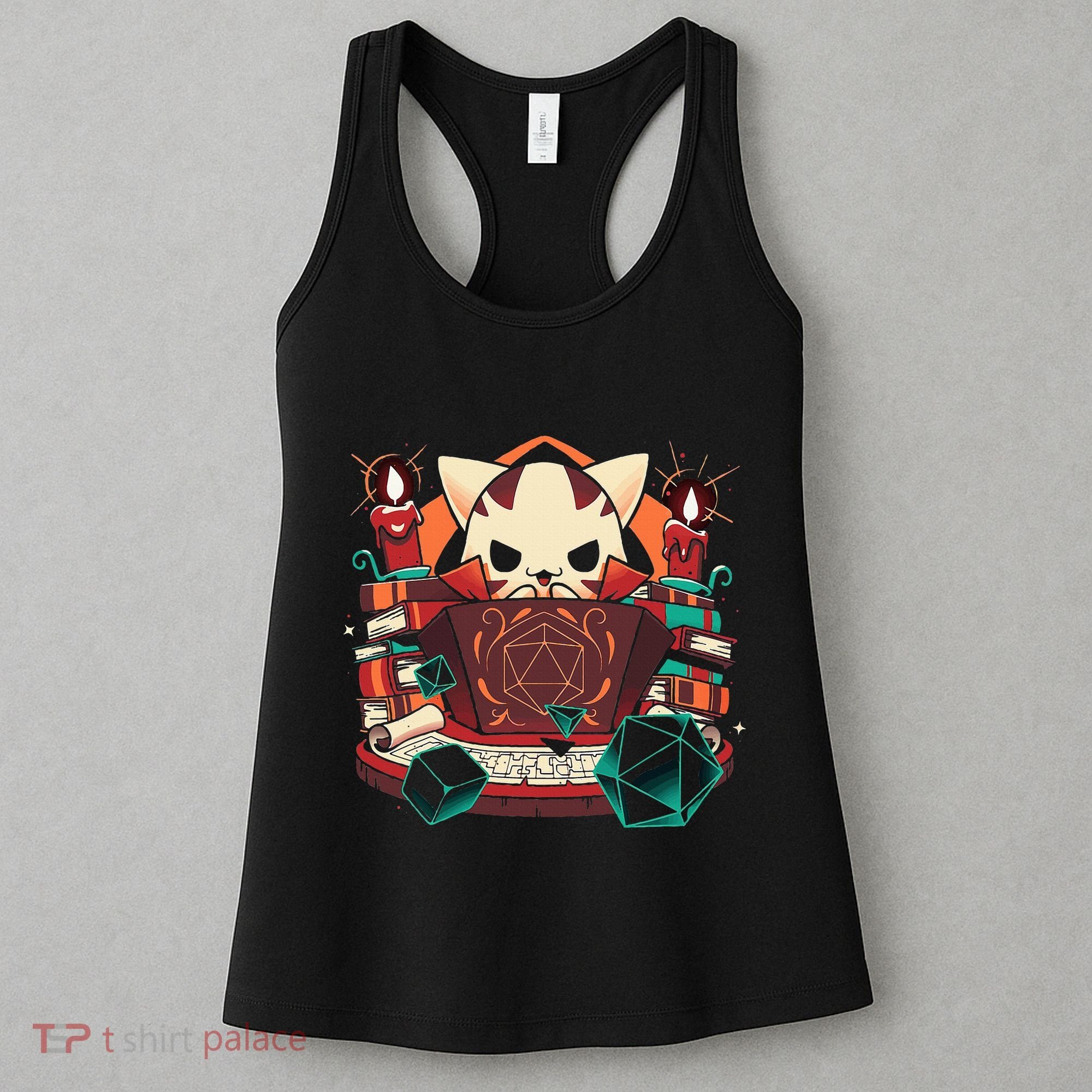 Dungeon And Cats Tabletop Gaming Role Player Women's Tank Top