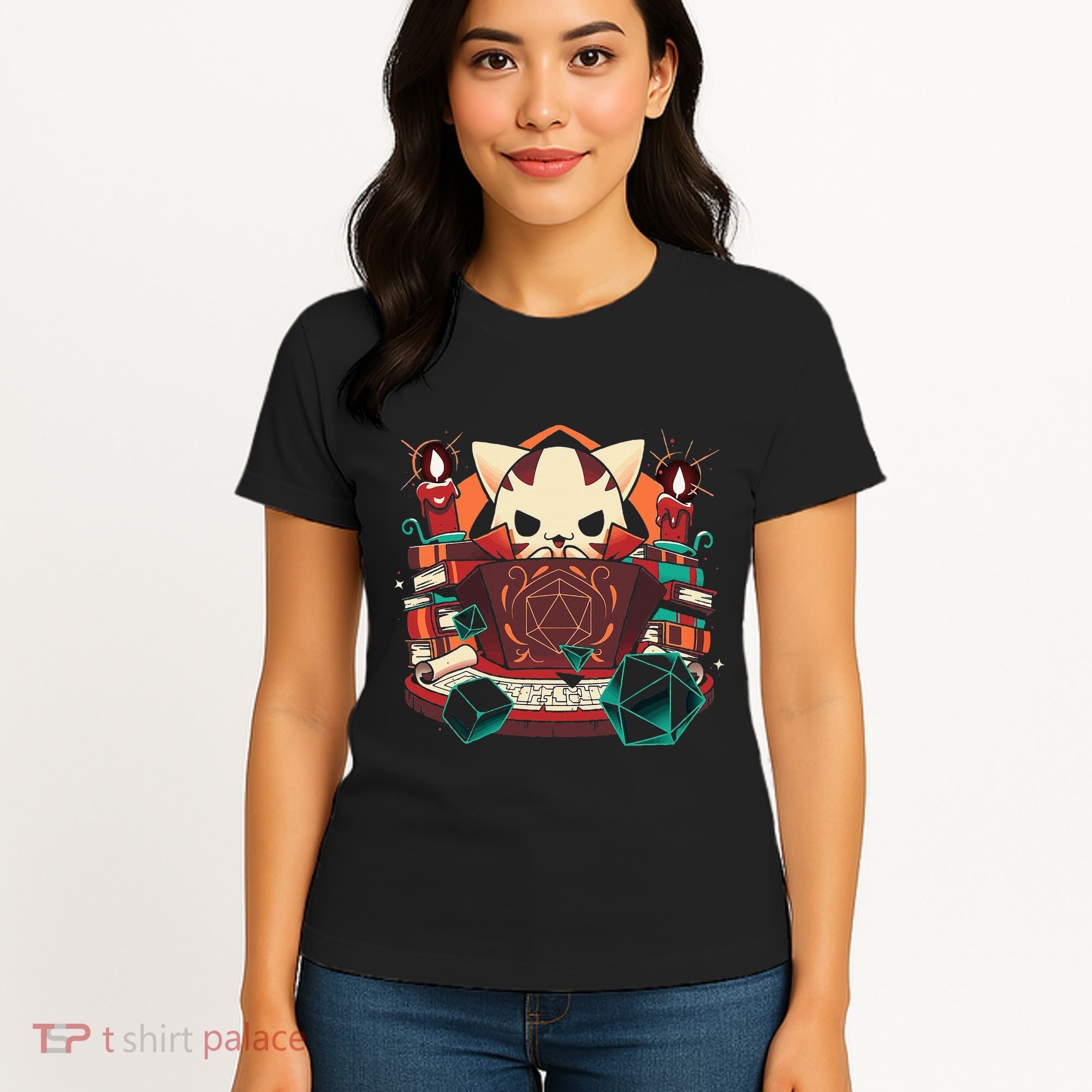Dungeon And Cats Tabletop Gaming Role Player Women's T-Shirt
