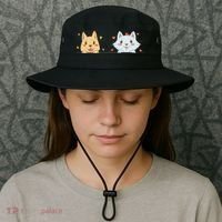 Dog And Cat Cute Animal Lover Bucket Hat thumb 3