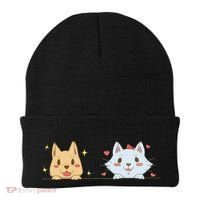 Dog And Cat Cute Animal Lover Beanie thumb 0