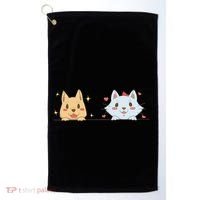 Dog And Cat Cute Animal Lover Golf Towel thumb 0