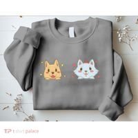 Dog And Cat Cute Animal Lover Sweatshirt thumb 2